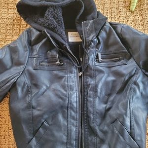 Black faux leather jacket